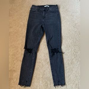 PacSun Black Midrise Ripped Jeans